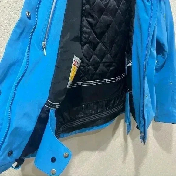 Descente Ski Snow Snowboarding Jacket Coat Blue Wm Size 10 D9-9616 Titan Thermo